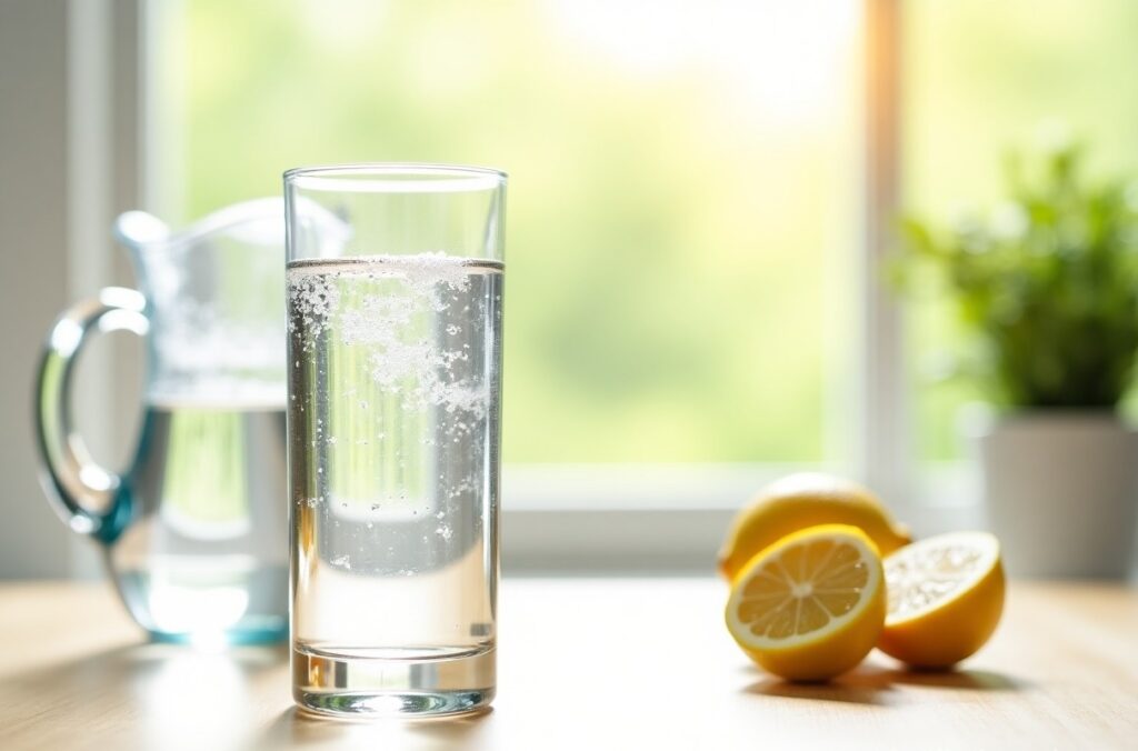 Boire un verre d'eau pour rester pleinement hydraté